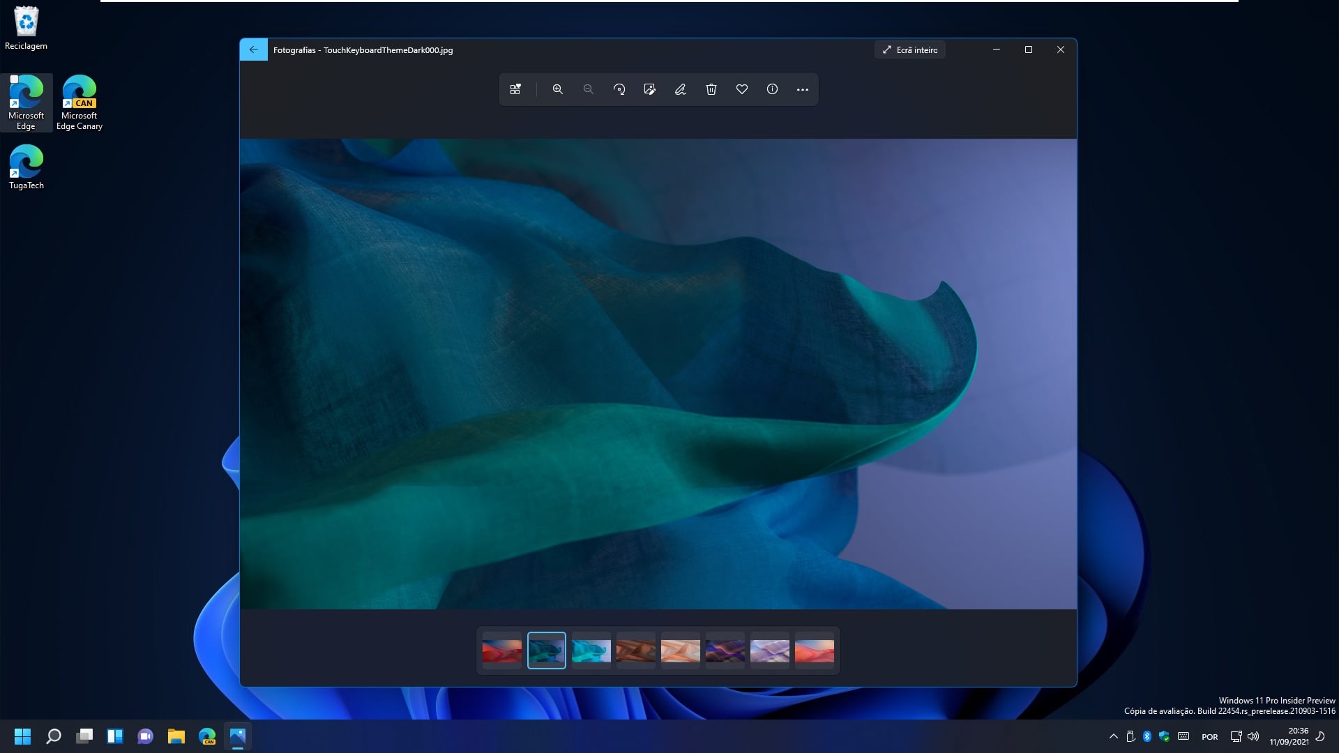Windows 11 aplicação de fotografias