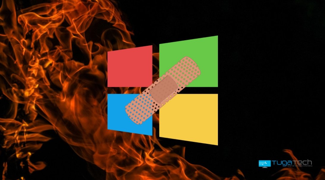 Windows patch sobre fogo