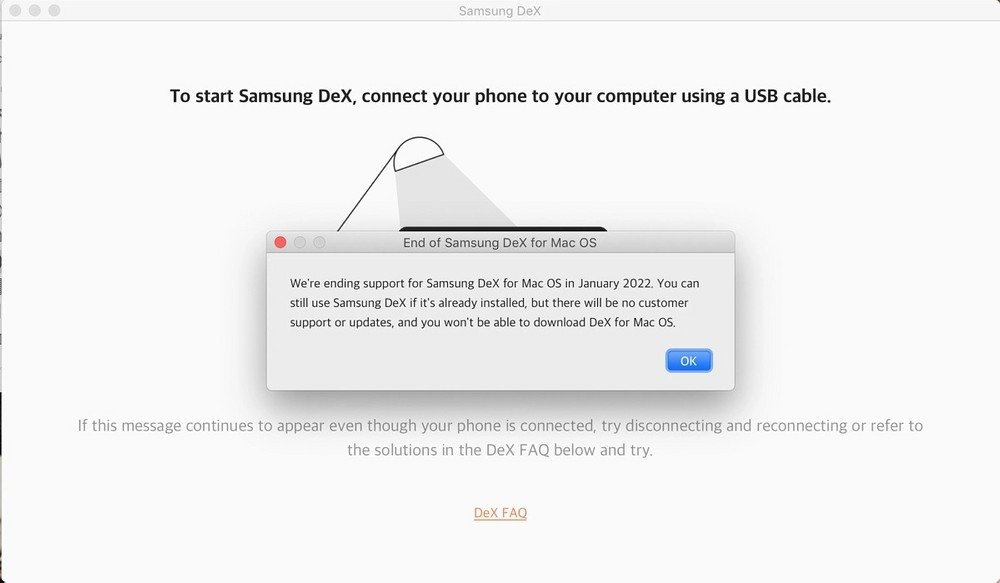 Samsung dex alerta