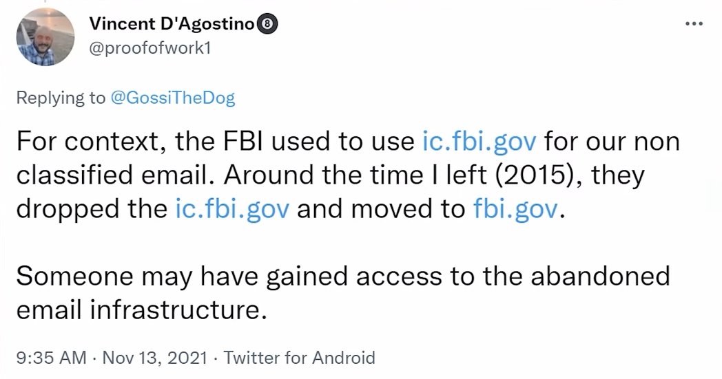 mensagem de ex-funcionario do FBI