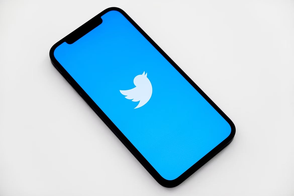 Twitter em app de smartphone