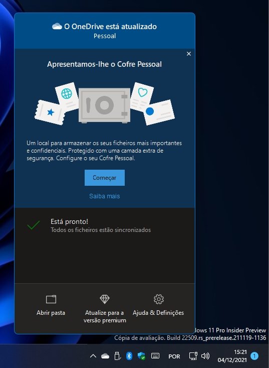 nova versão do OneDrive Windows 11