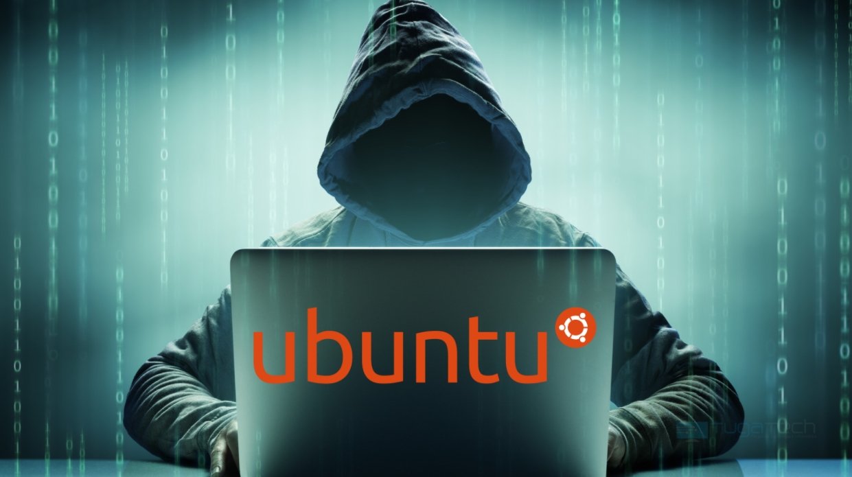 Ubuntu logo em hacker