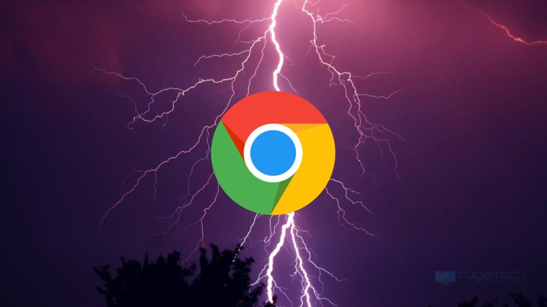 Google Chrome sobre raio