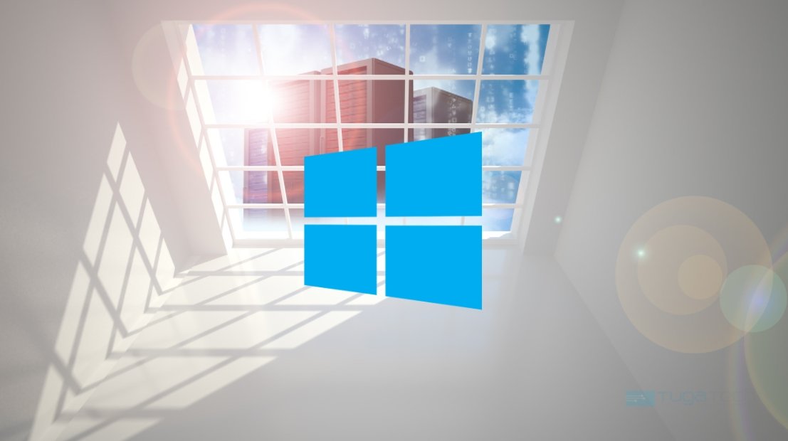 Windows logo sobre janela