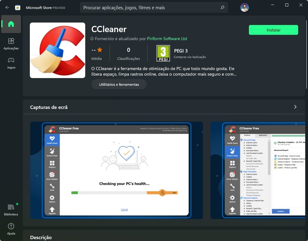CCleaner Microsoft Store