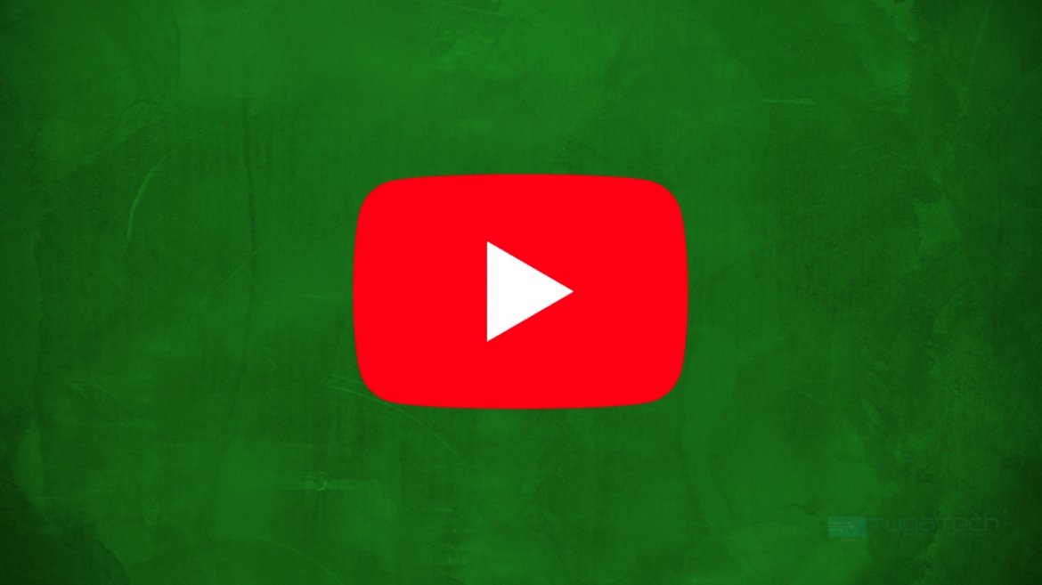 Logo do YouTube sobre fundo verde