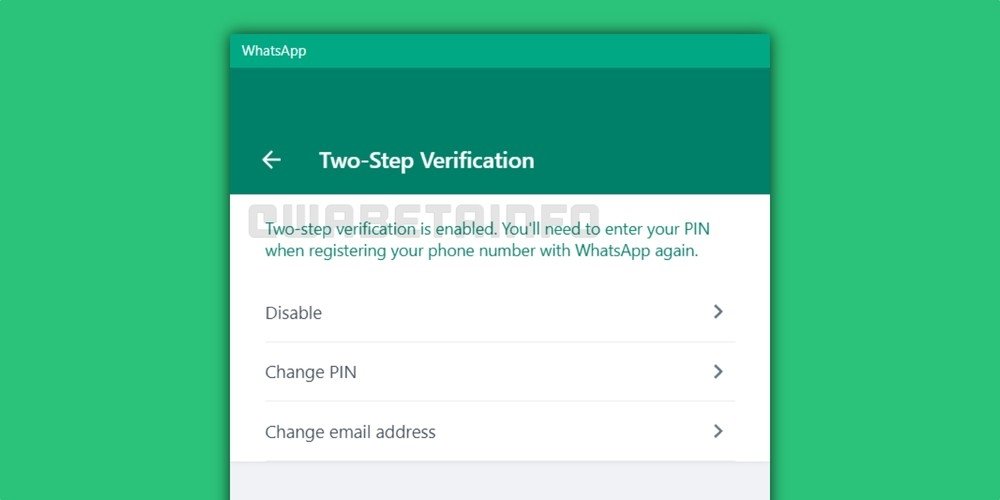 WhatsApp autenticação em duas etapas desktop