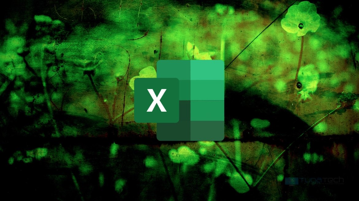 Excel sobre fundo verde
