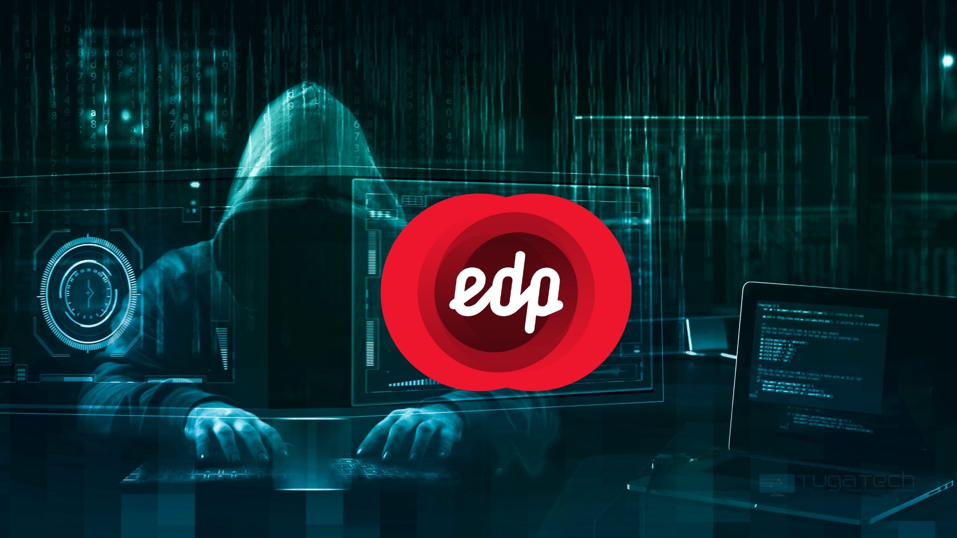 Hacker com logo da EDP