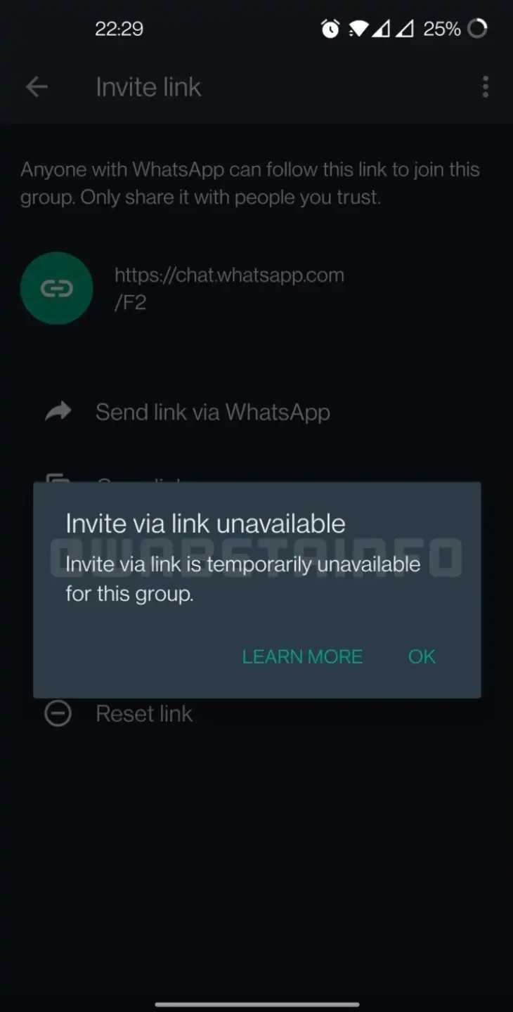 WhatsApp com conteúdo banido