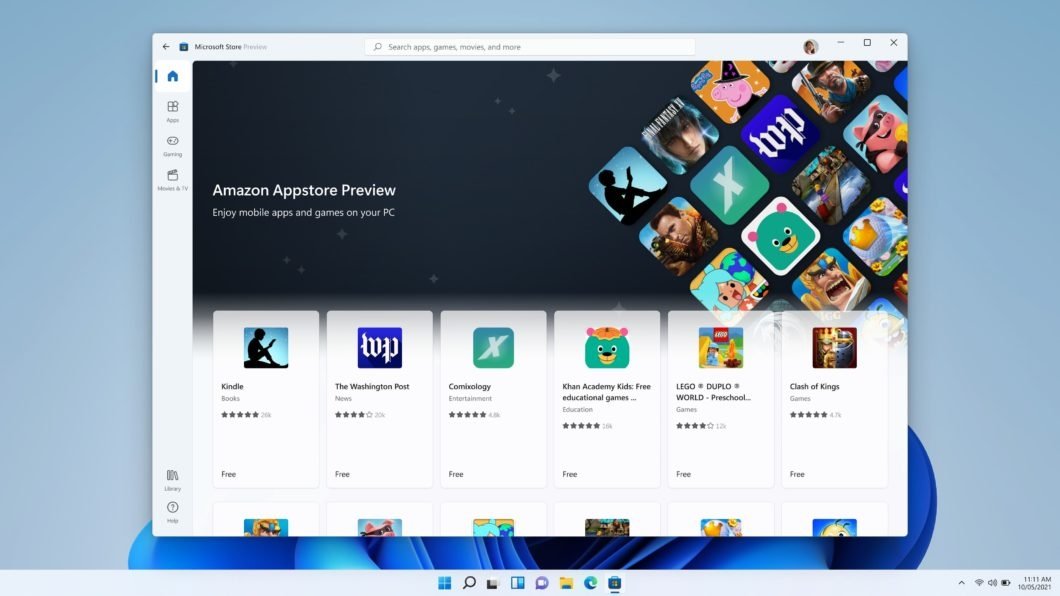 Amazon App Store no Windows 11