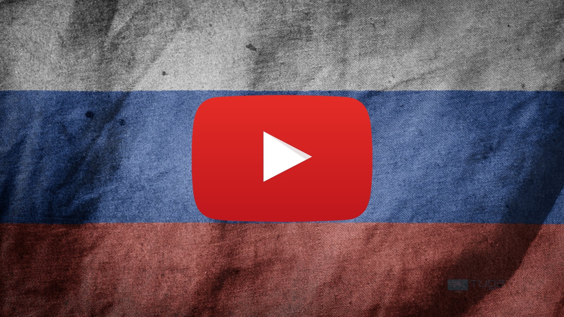 Rússia com símbolo do Youtube