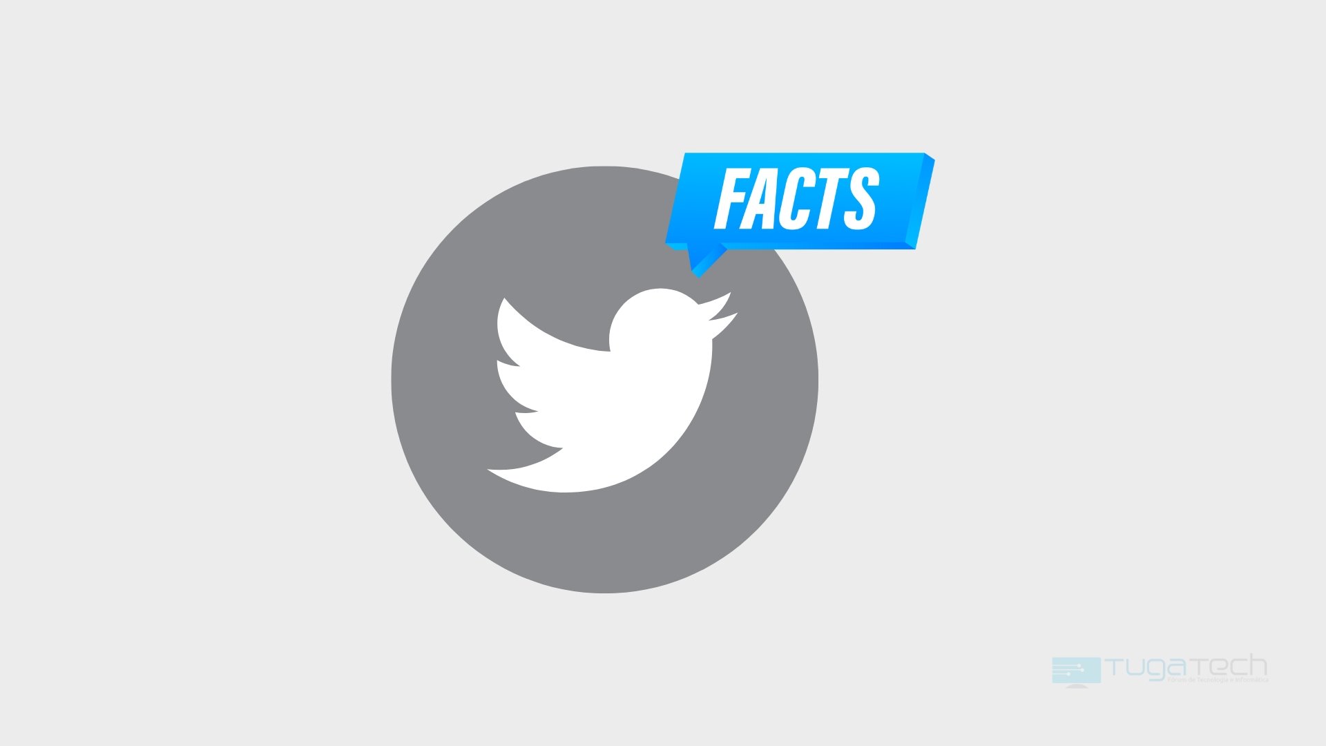 Logo do Twitter com a indicação de factos