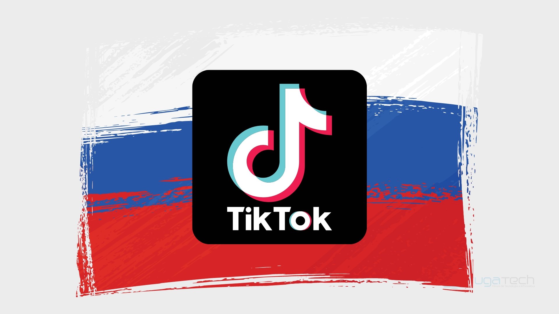 TikTok com bandeira da Russia