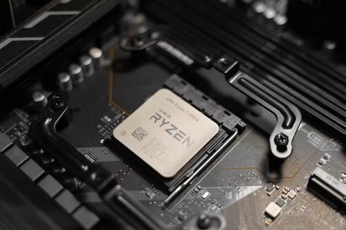 AMD Ryzen processador sobre a motherboard