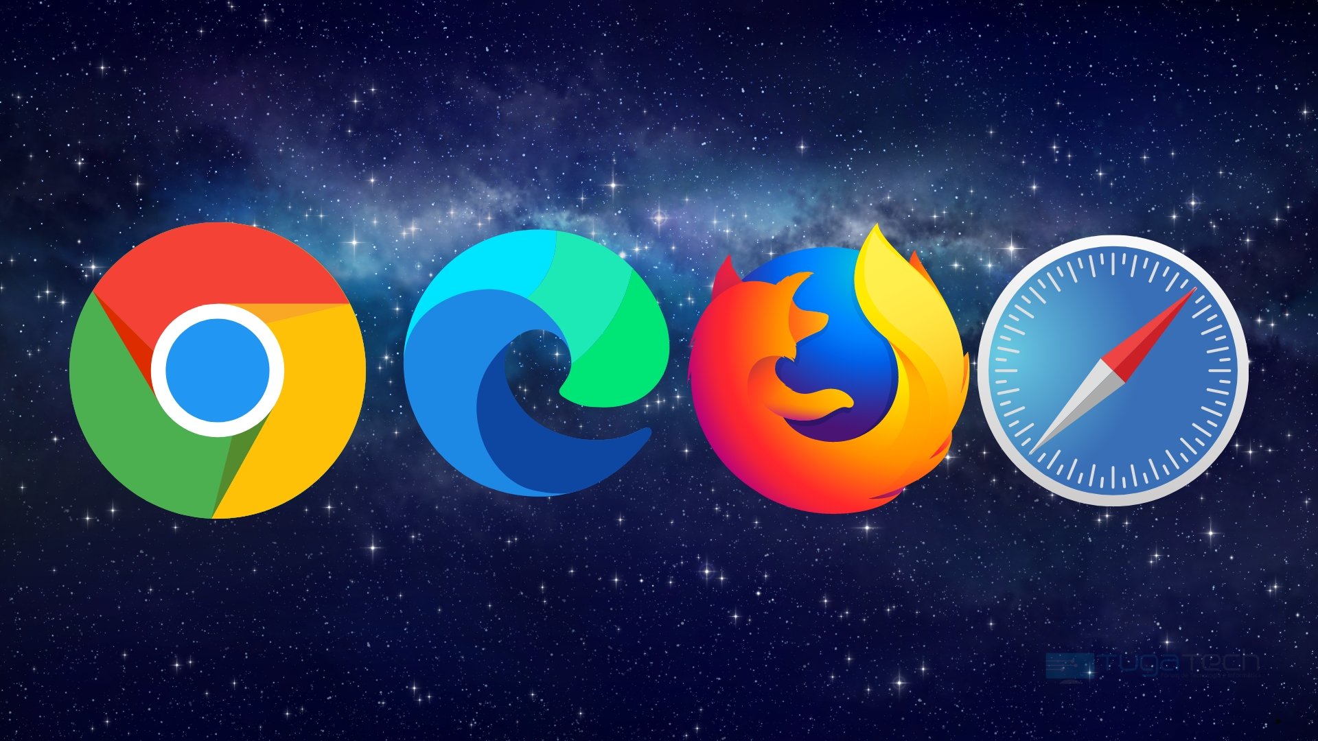 Logos dos principais navegadores no mercado