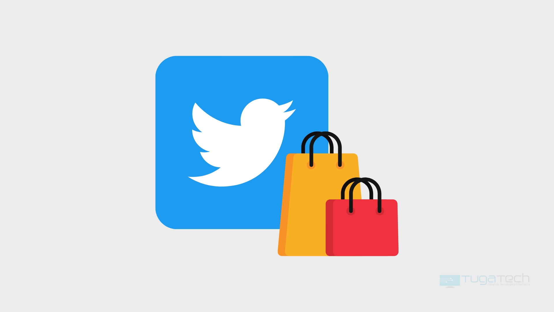 Twitter com sacos de compras