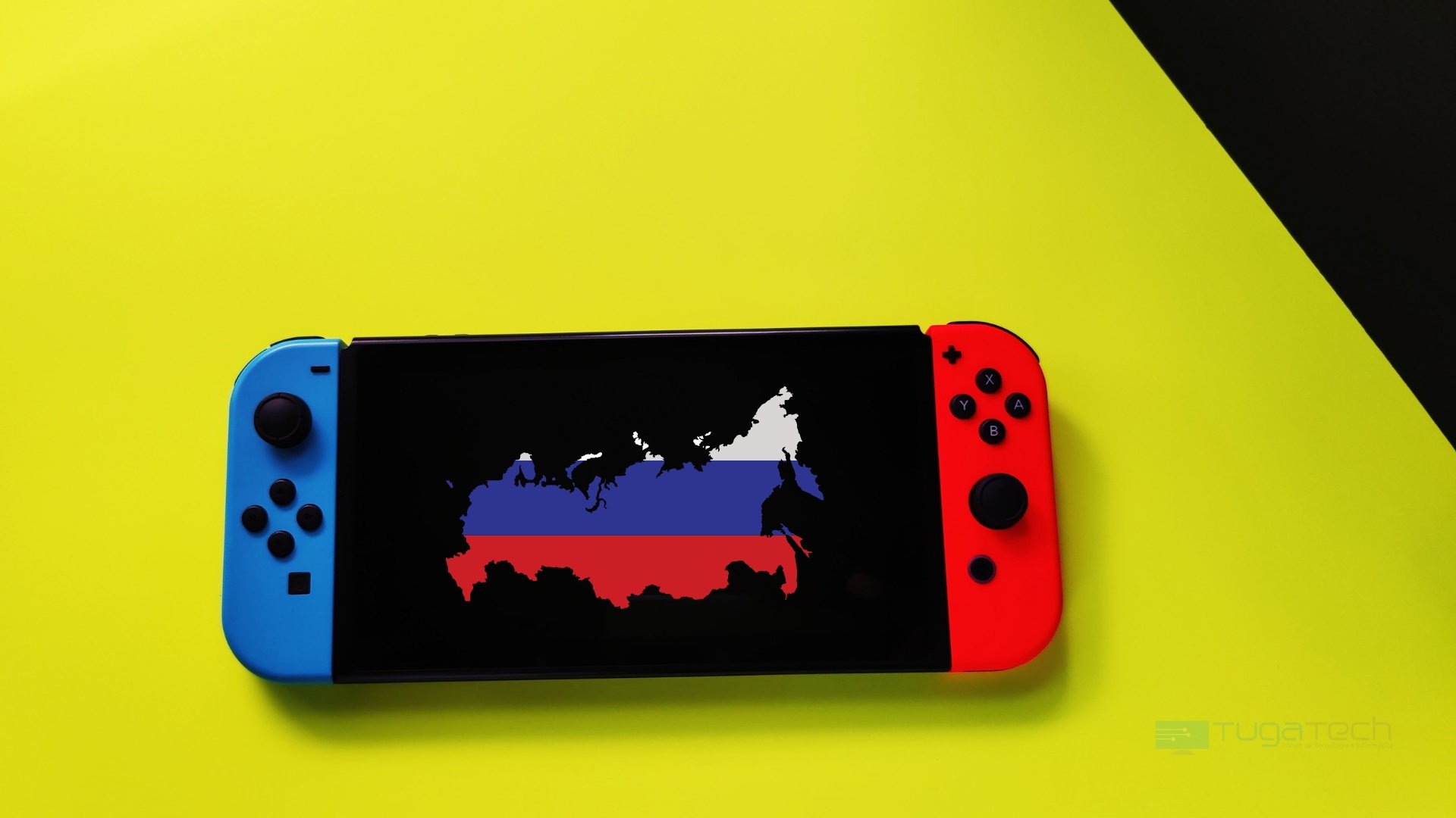 Nintendo Switch com bandeira da Russia