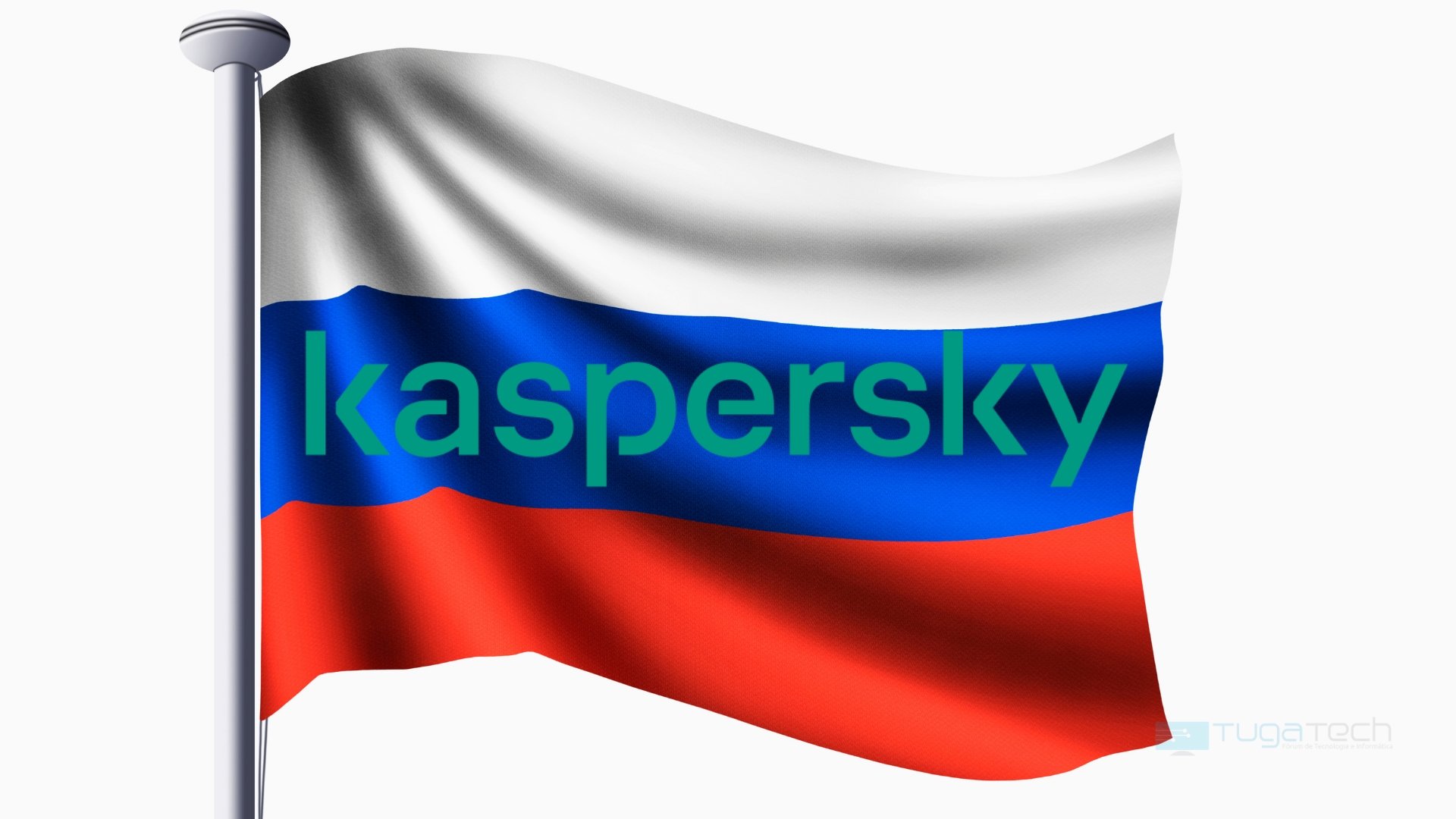 Kaspersky sobre a bandeira da Russia