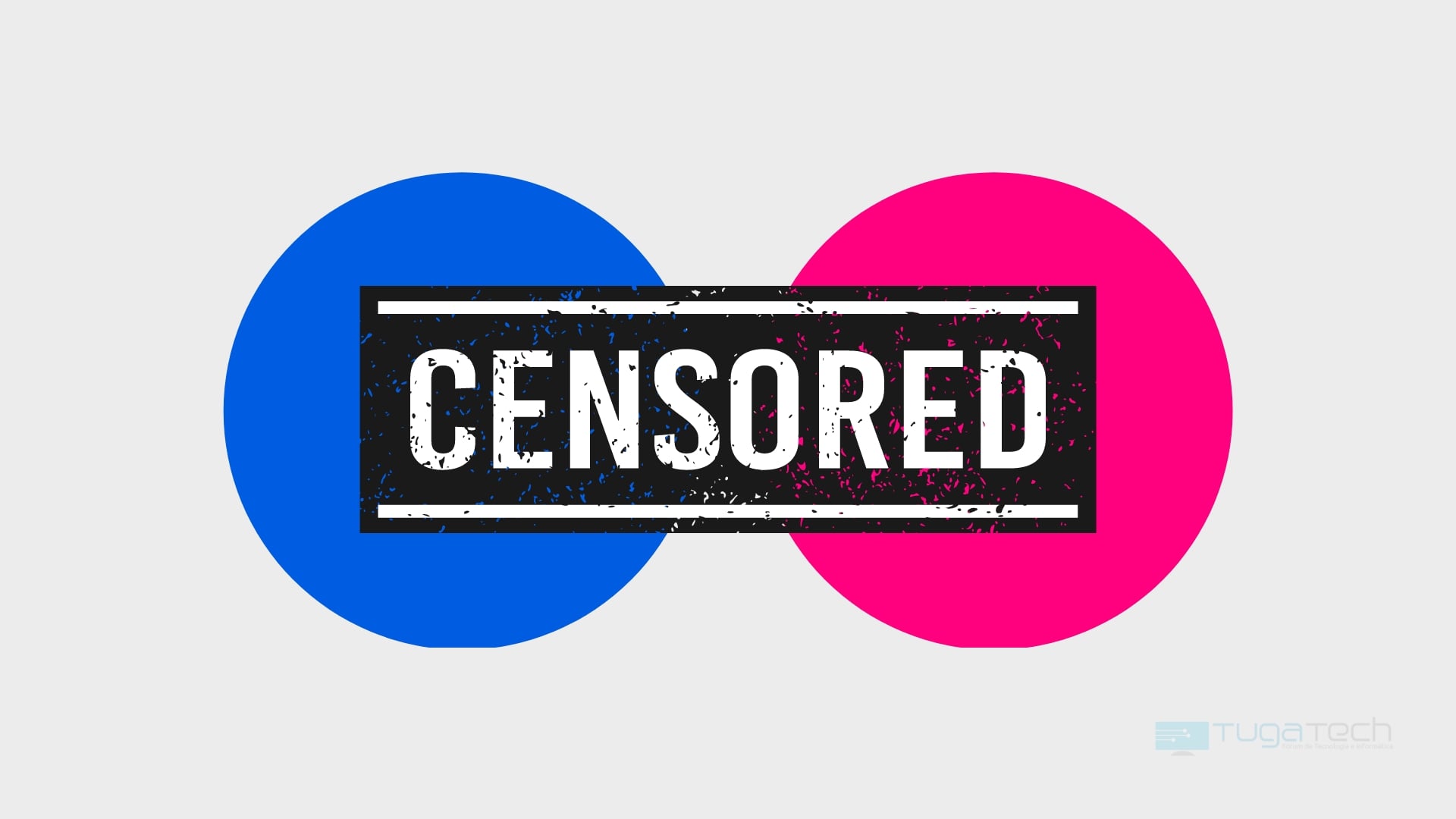 Flickr com símbolo de censura sobre o logo