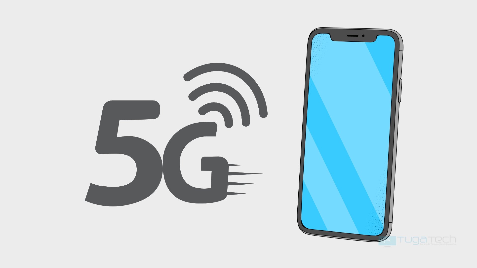 Smartphone com símbolo de redes 5G