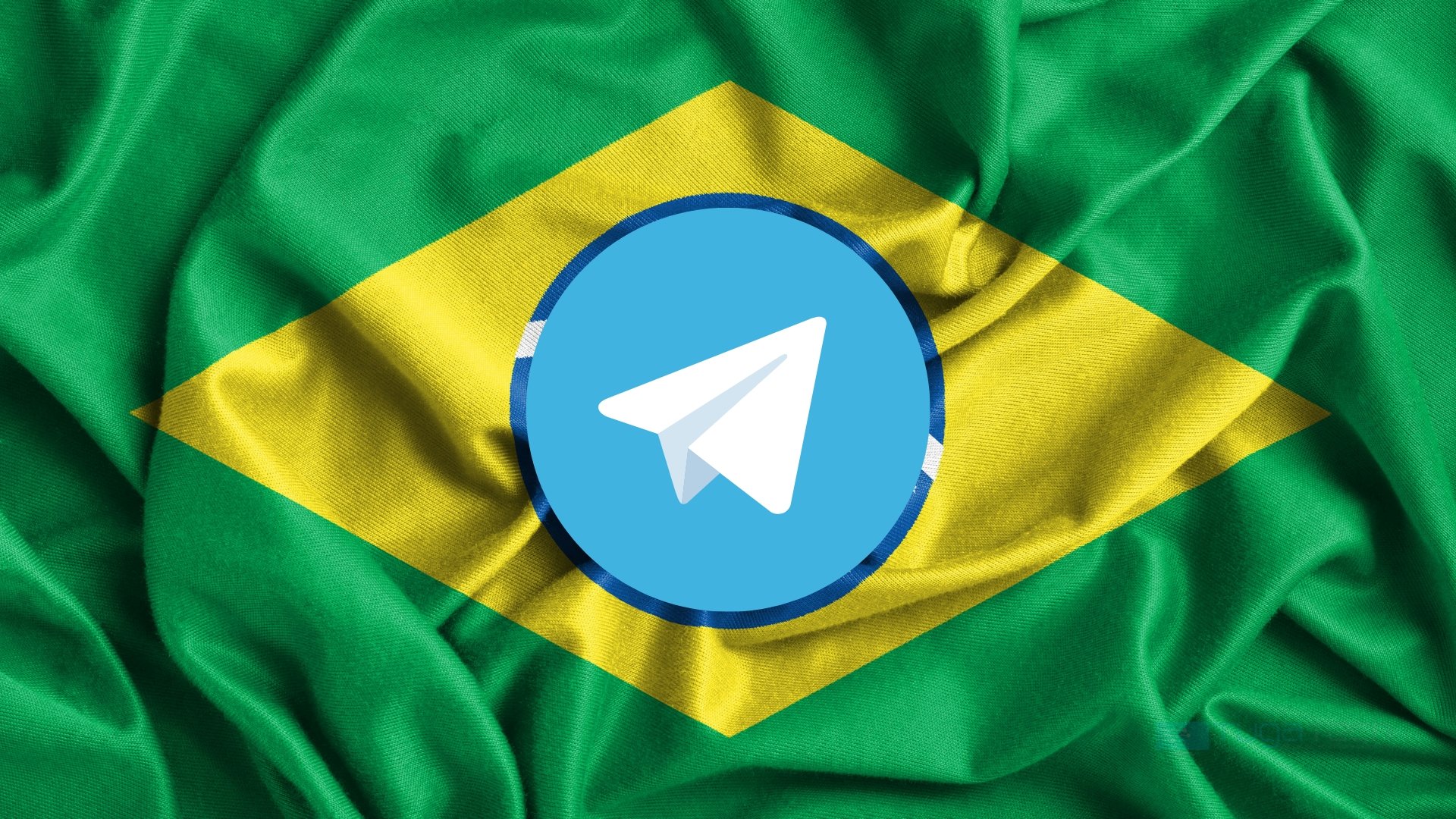 Telegram com a bandeira do Brasil