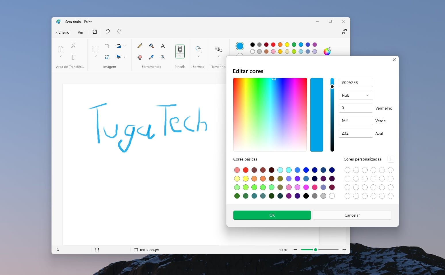 Paint sobre o Windows 11