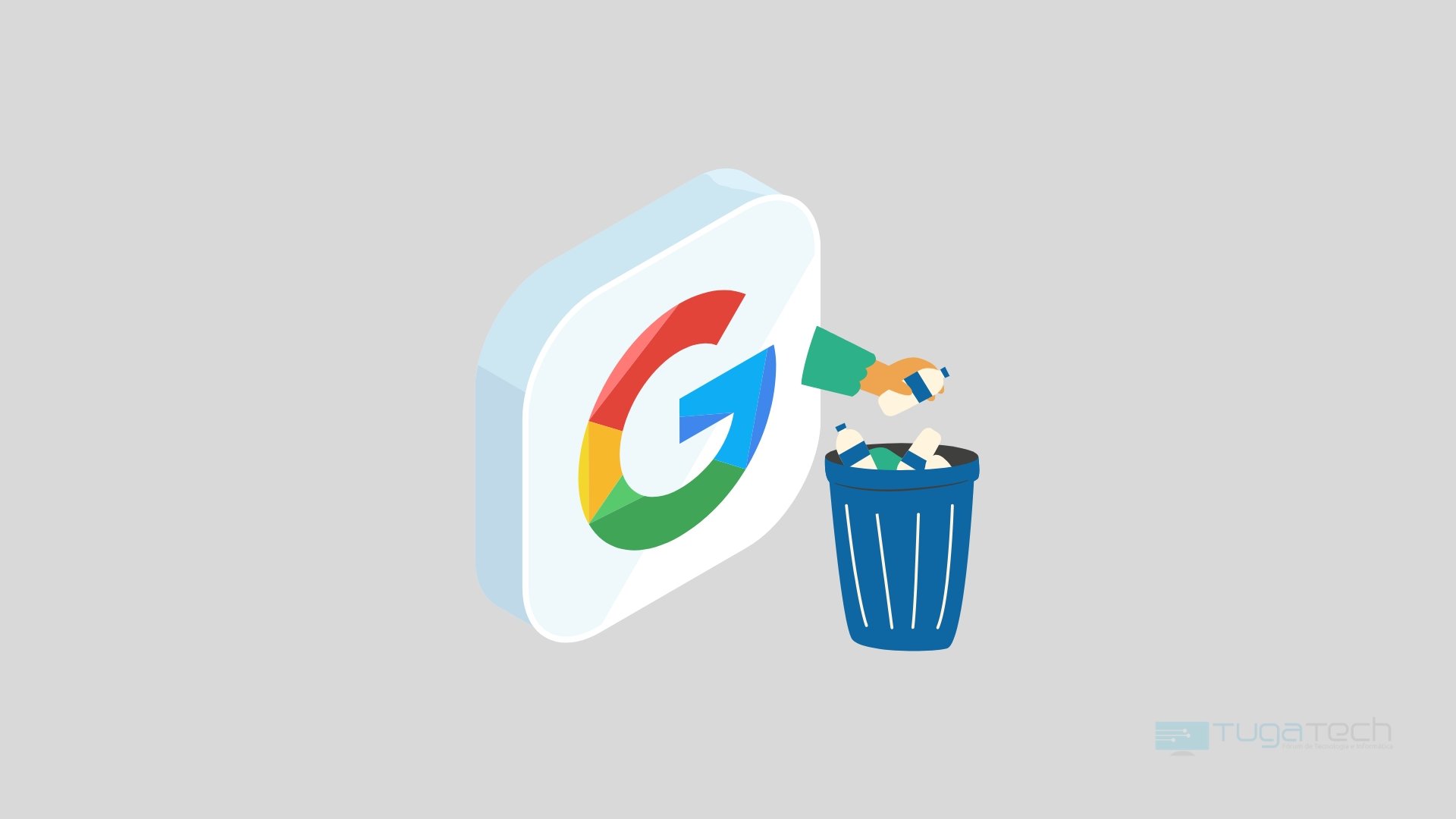 Google com eliminação de lixo
