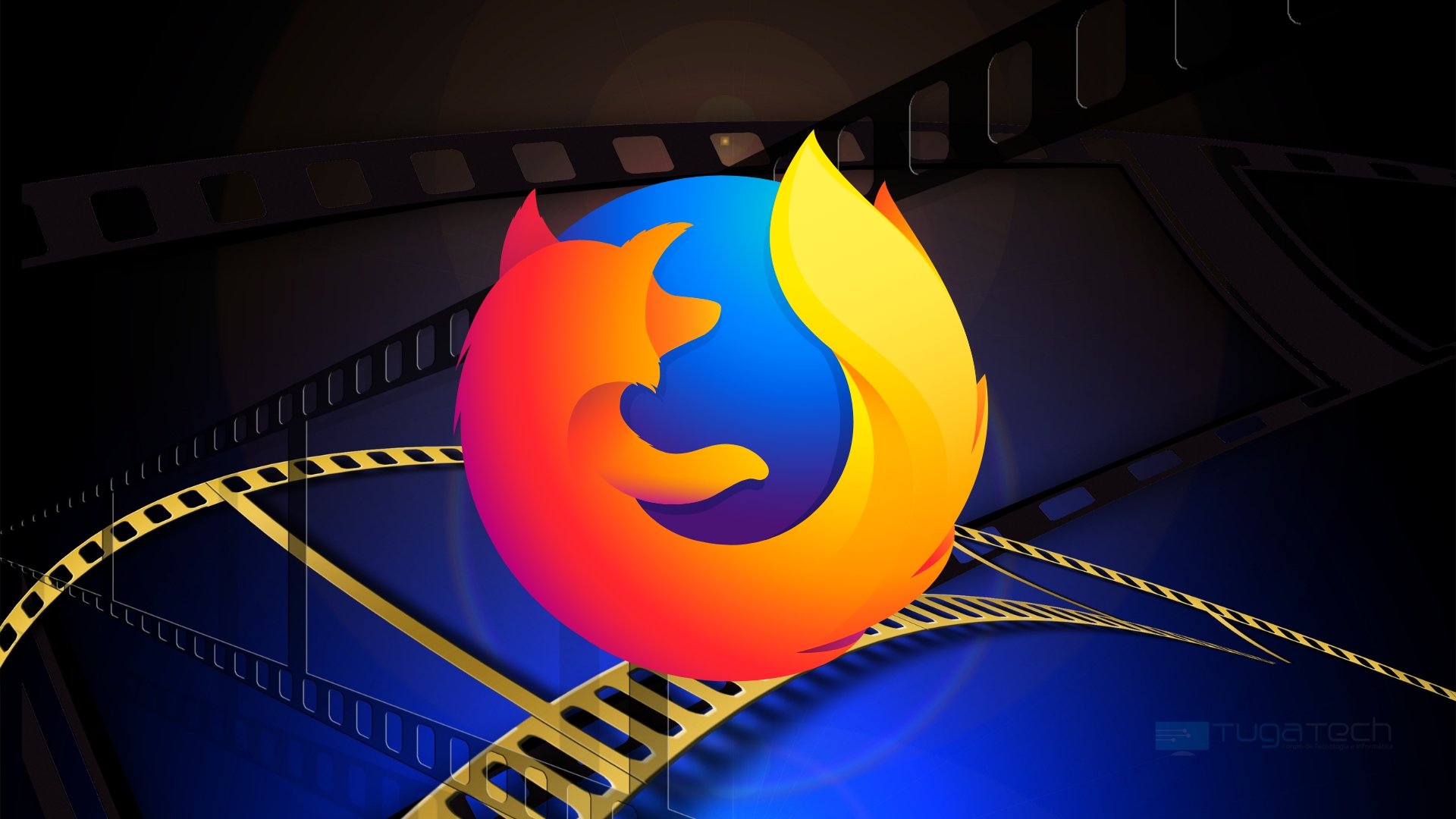 Firefox com fundo de filme