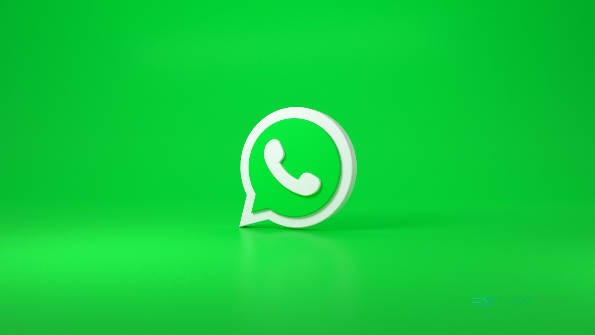 logo do WhatsApp sobre fundo verde