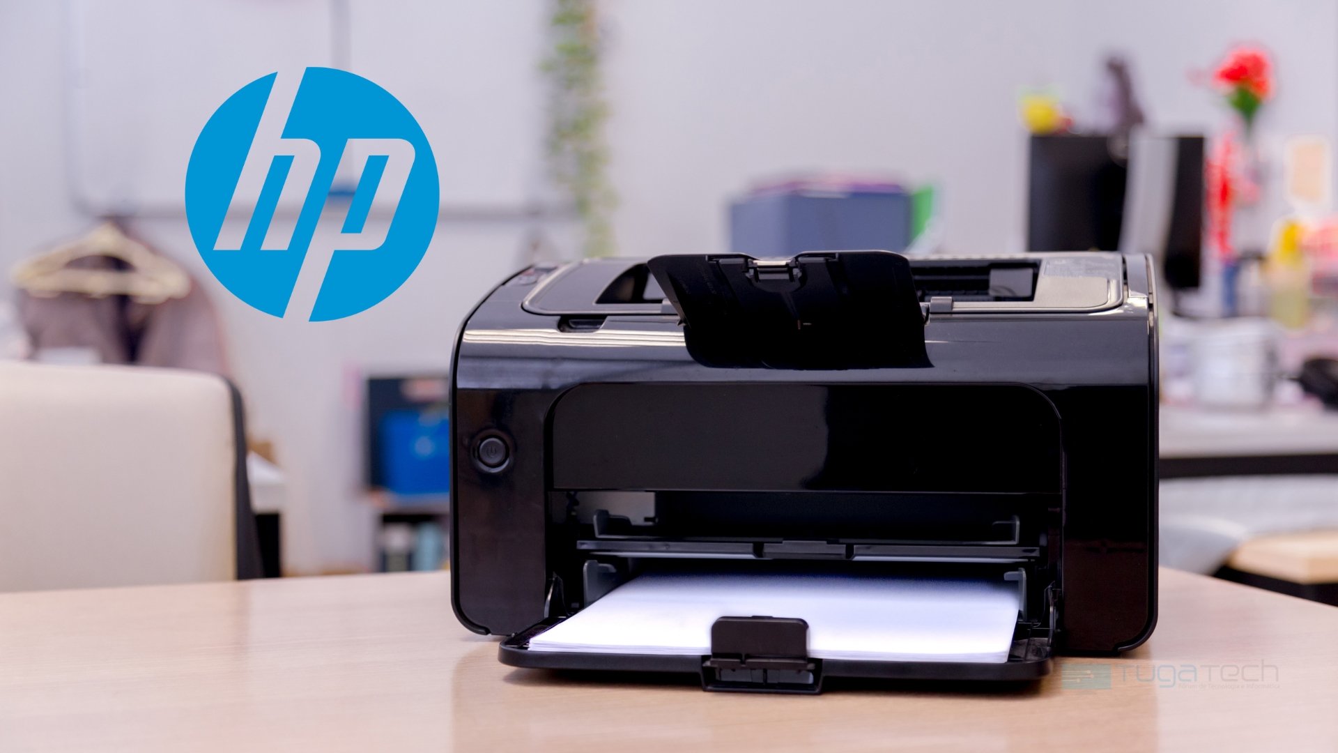 Impressora com o símbolo da HP