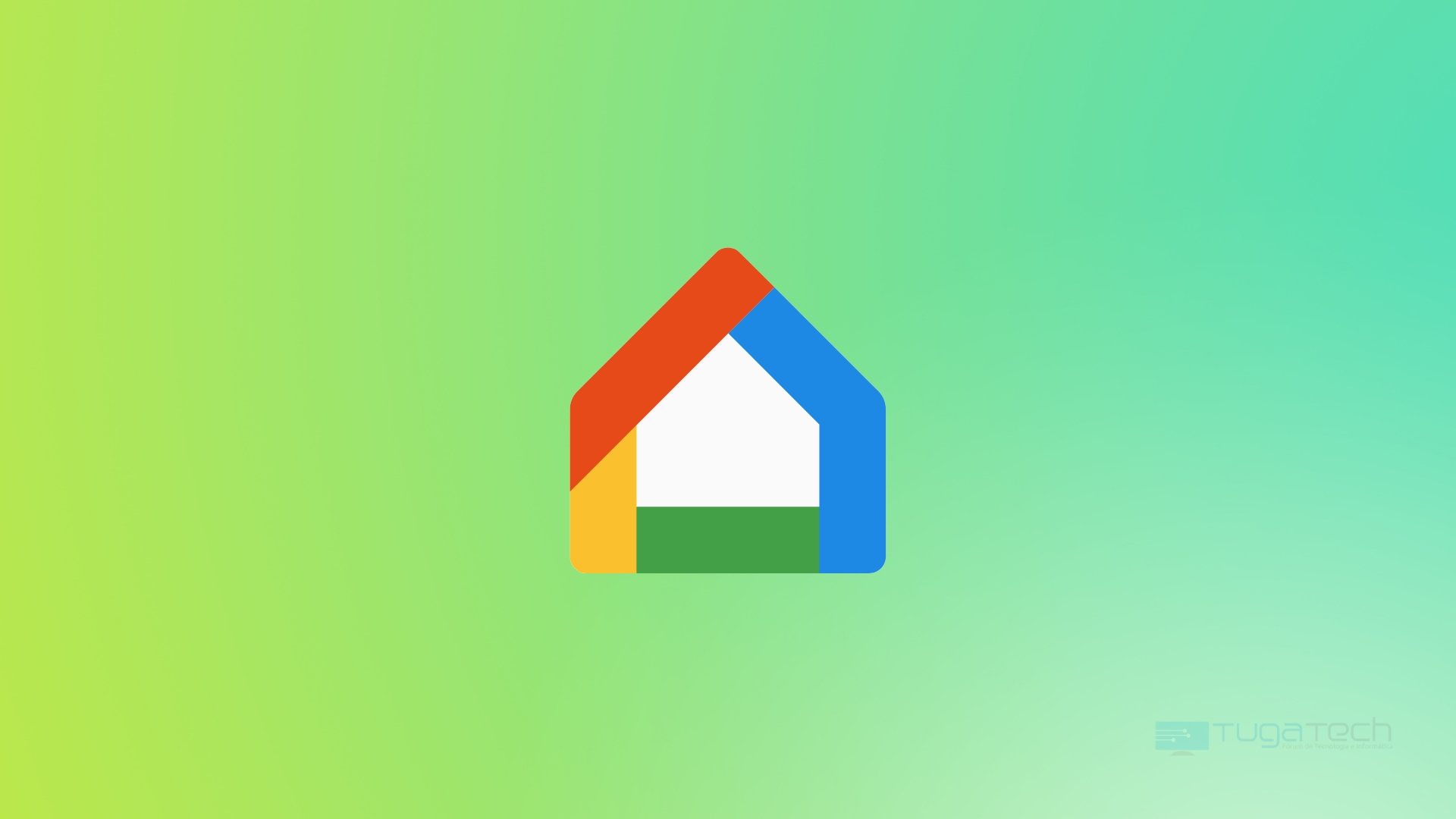 Google Home aplicação com logo no centro