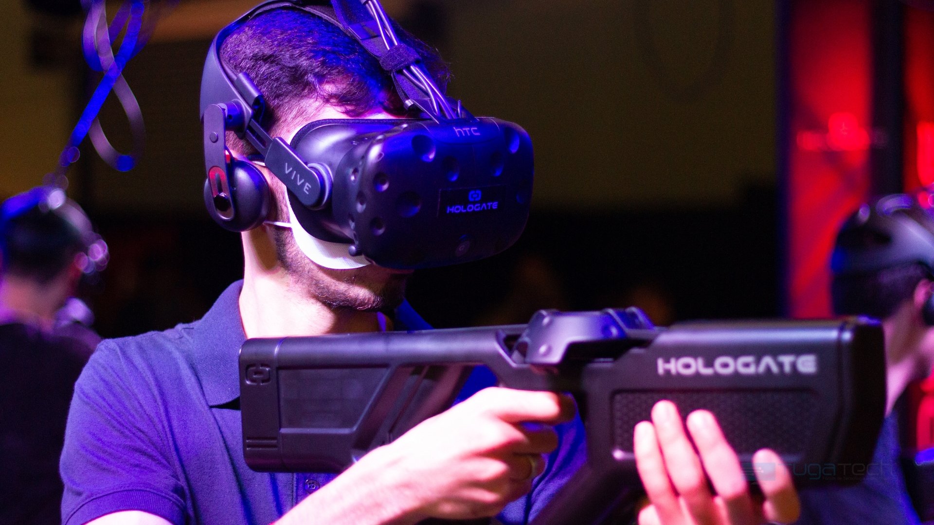 VR em uso num jogo de ação