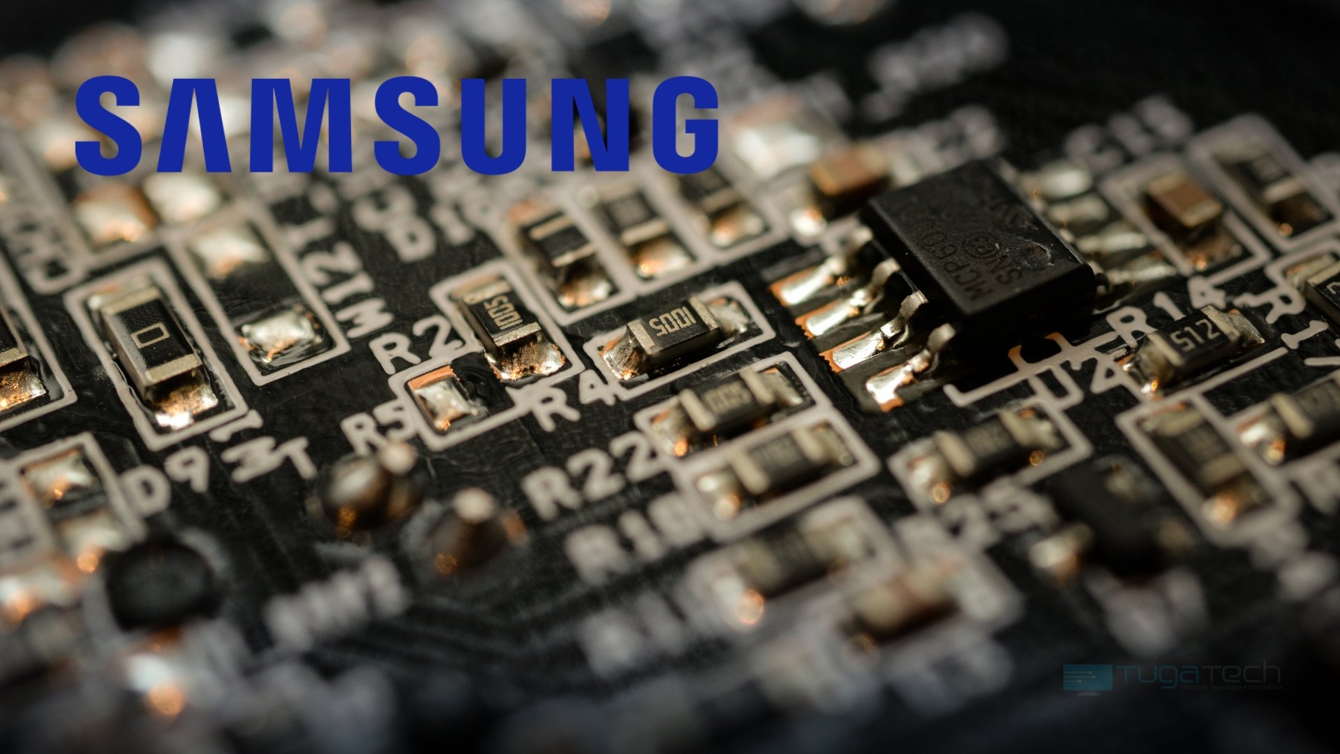 Samsung sobre placa de chips