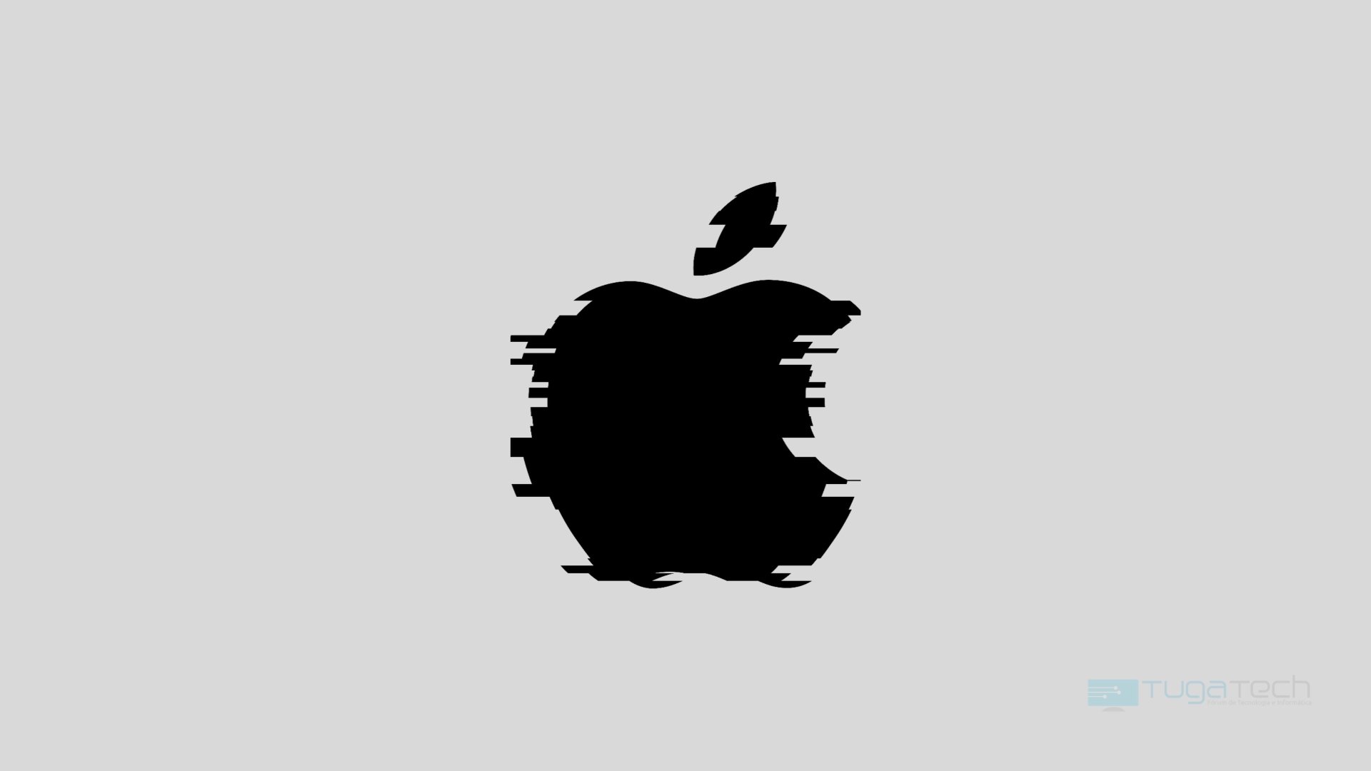 Apple com logo repartido