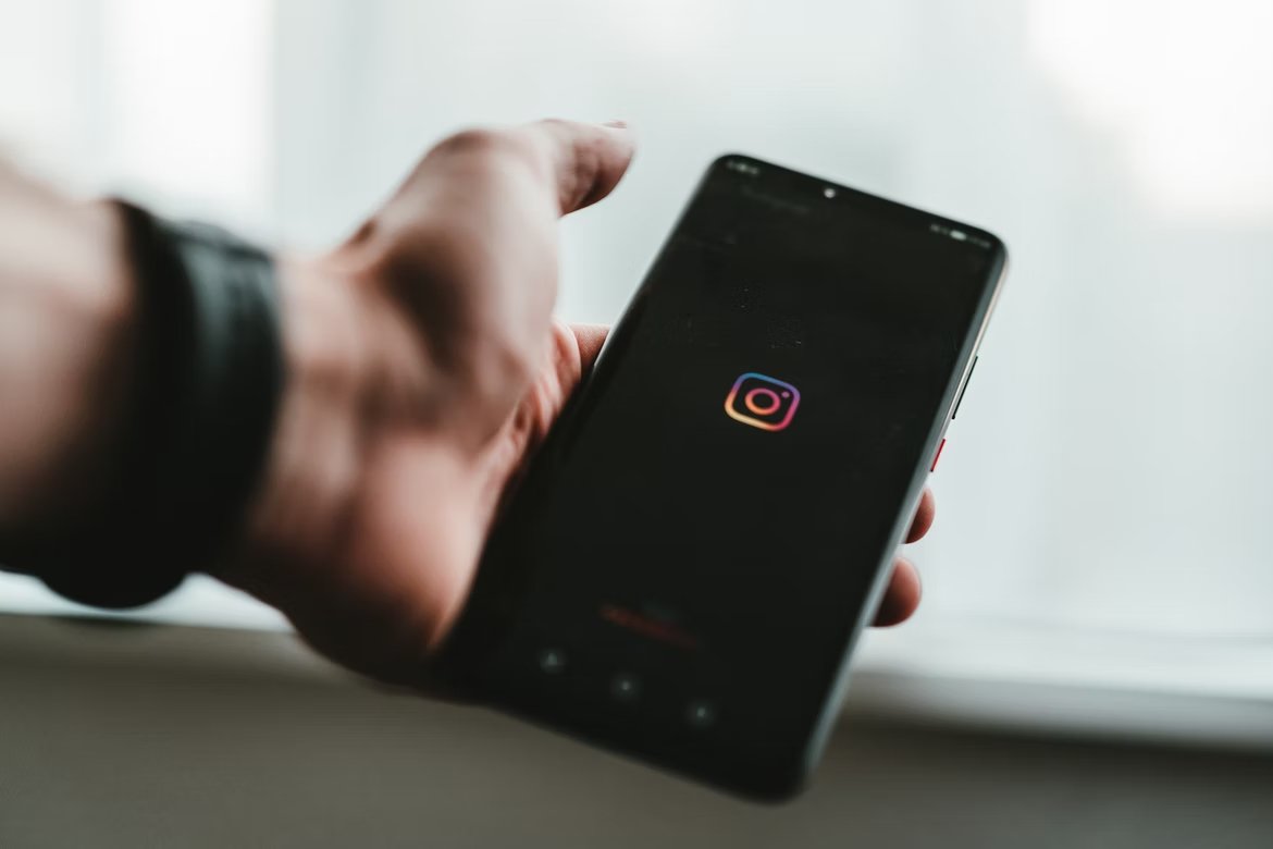 App do Instagram em smartphone