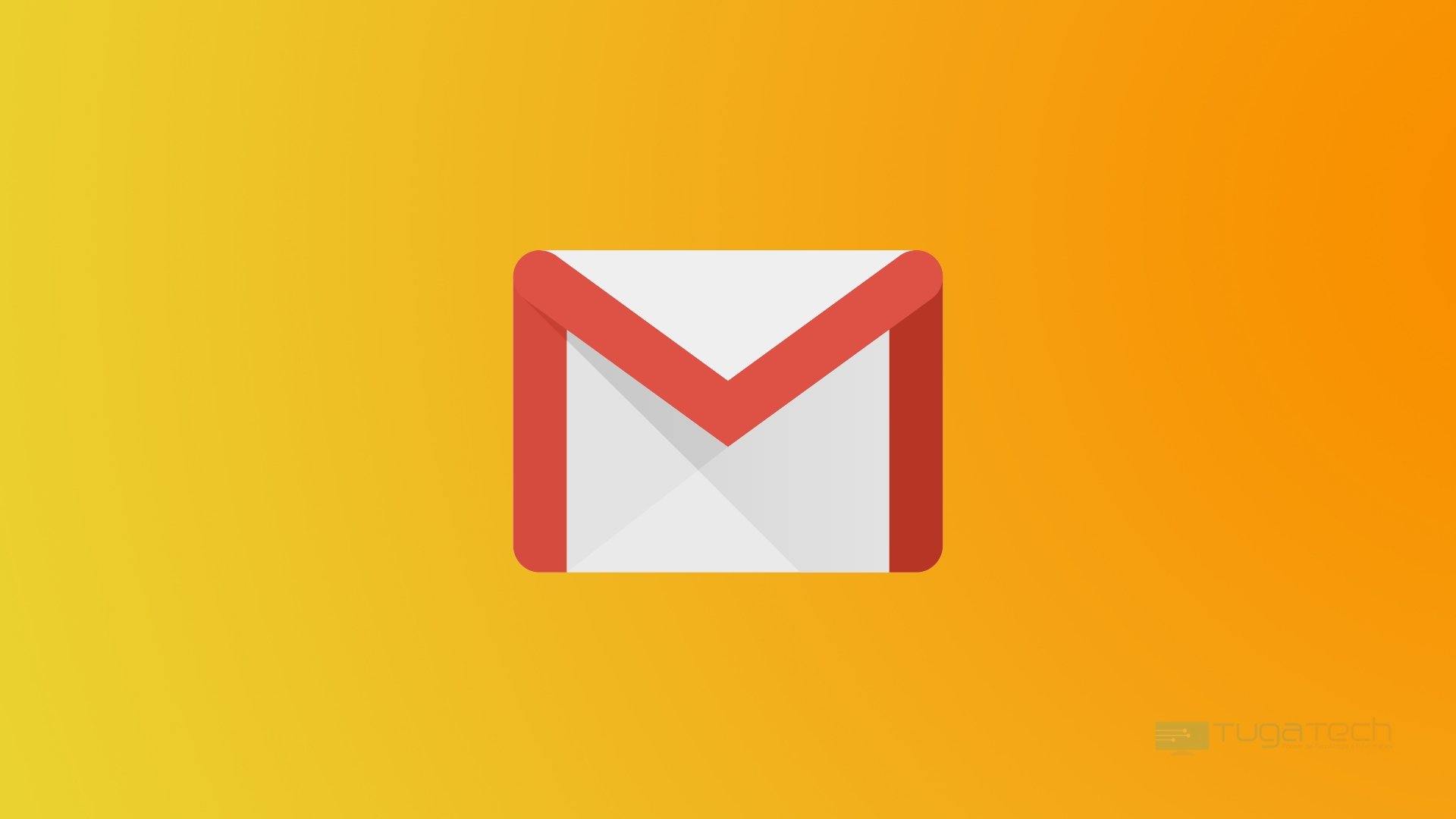 Gmail com fundo amarelo