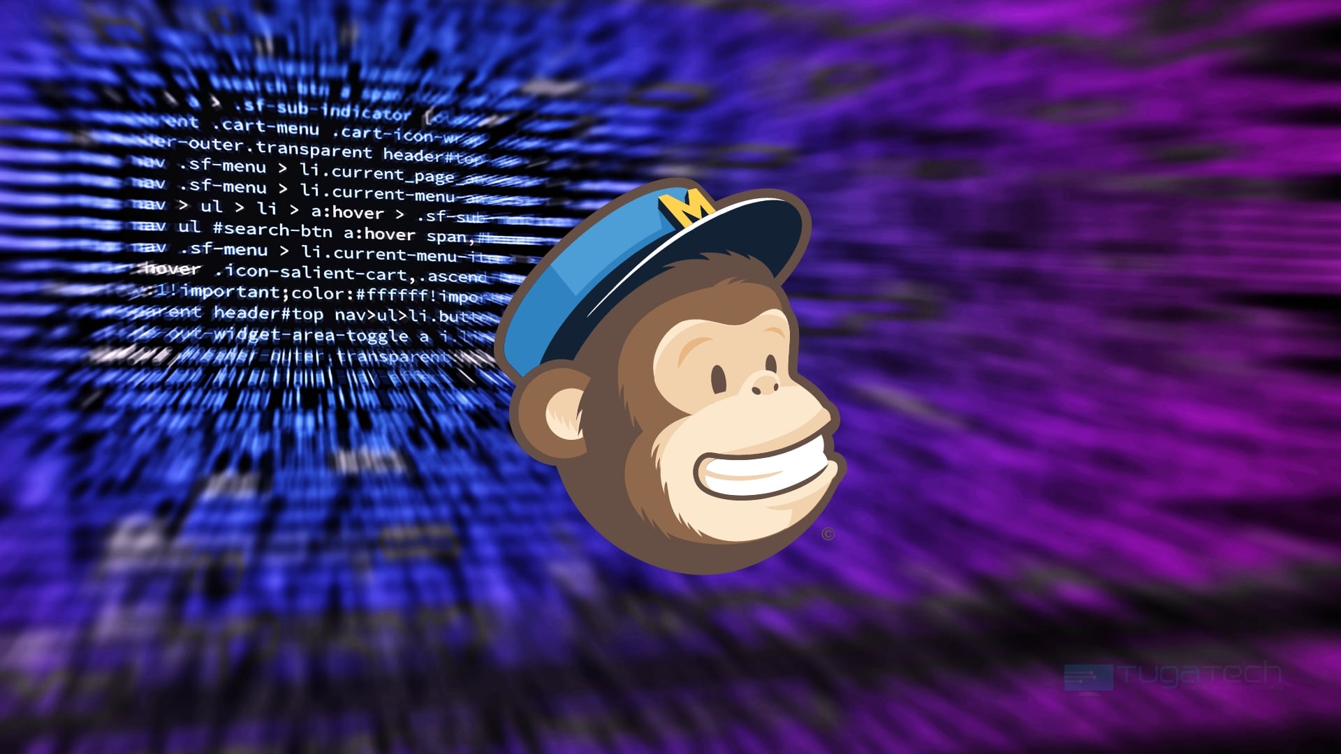 Mailchimp logo sobre codigo