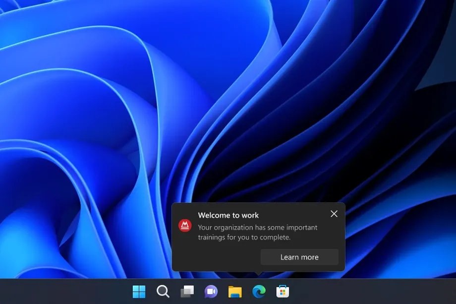 Windows 11 com notificações de empresas