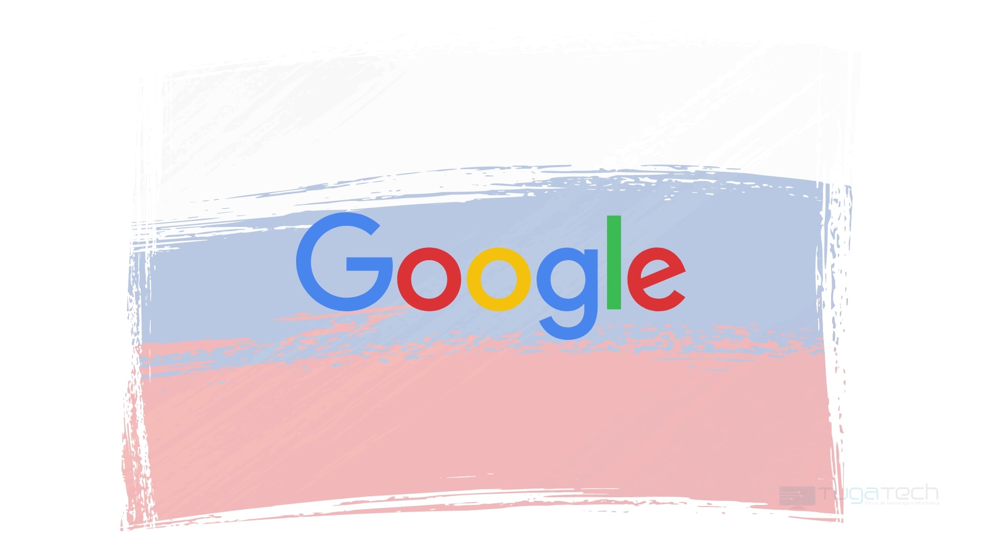 Google sobre bandeira da Rússia