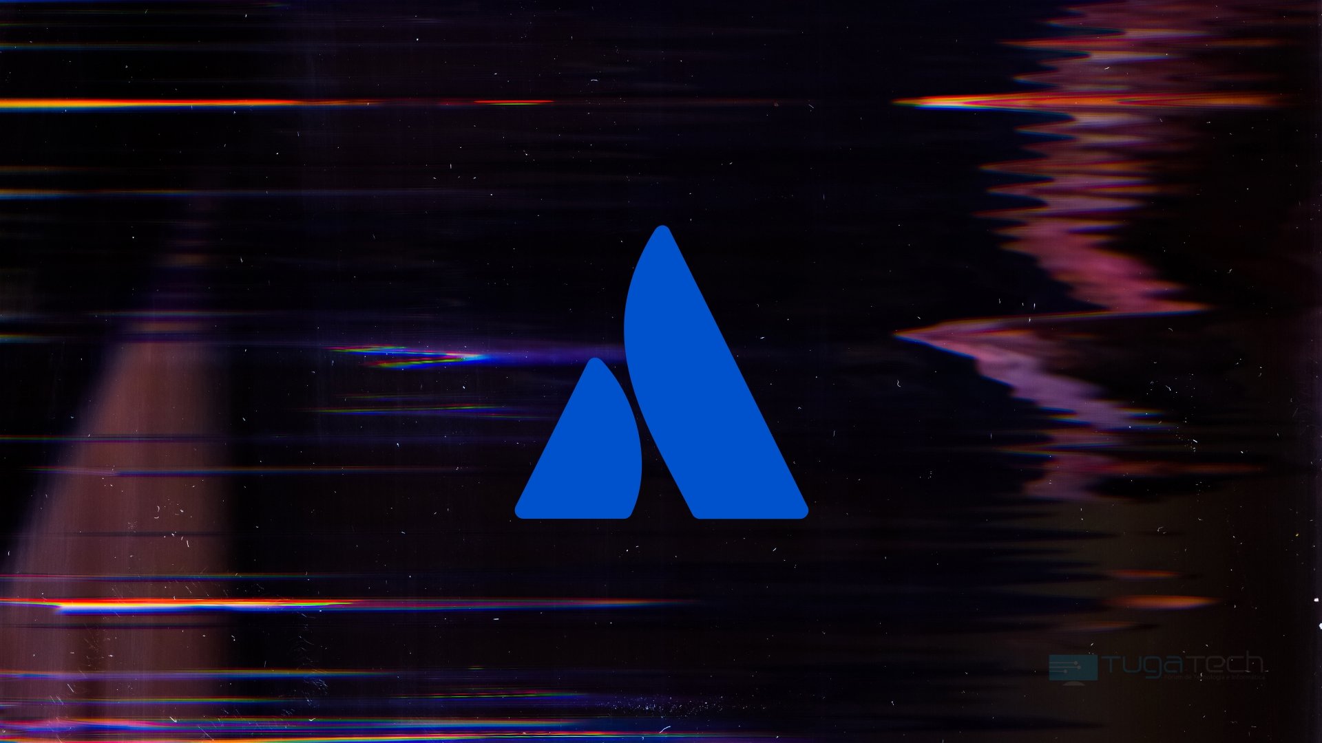 Atlassian logo com falhas