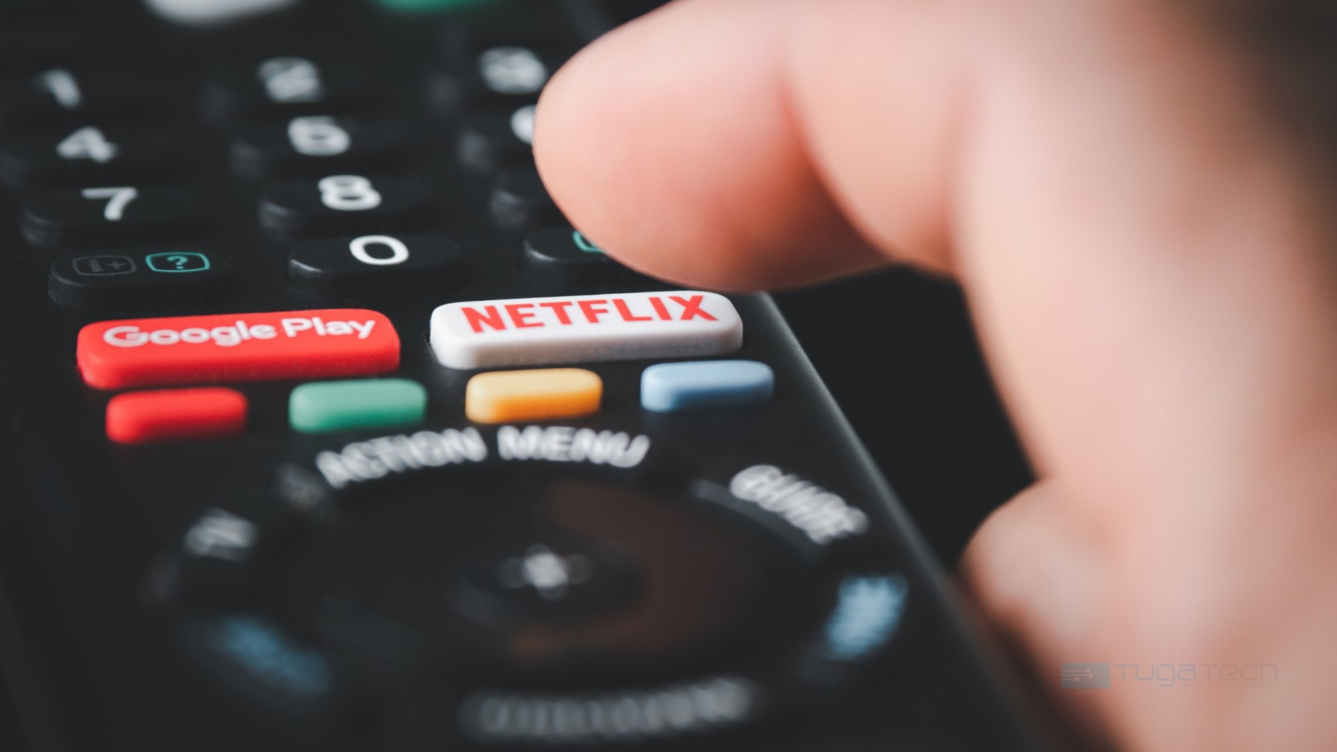 Netflix em botão do comando para TV