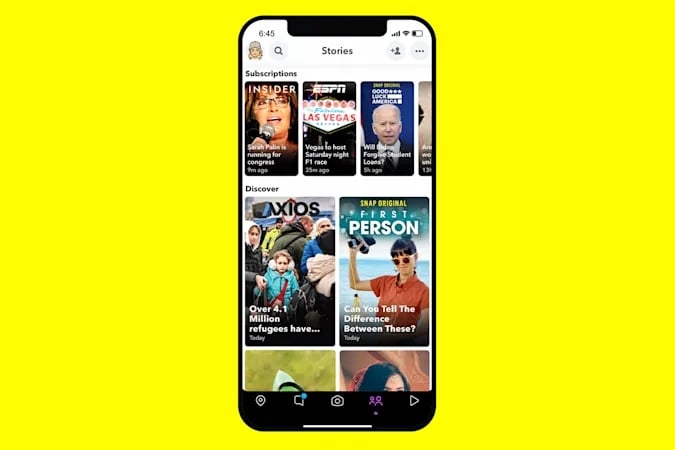 Snapchat stories news