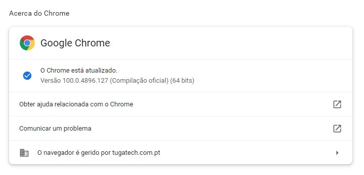 Chrome has been updated to the latest version
