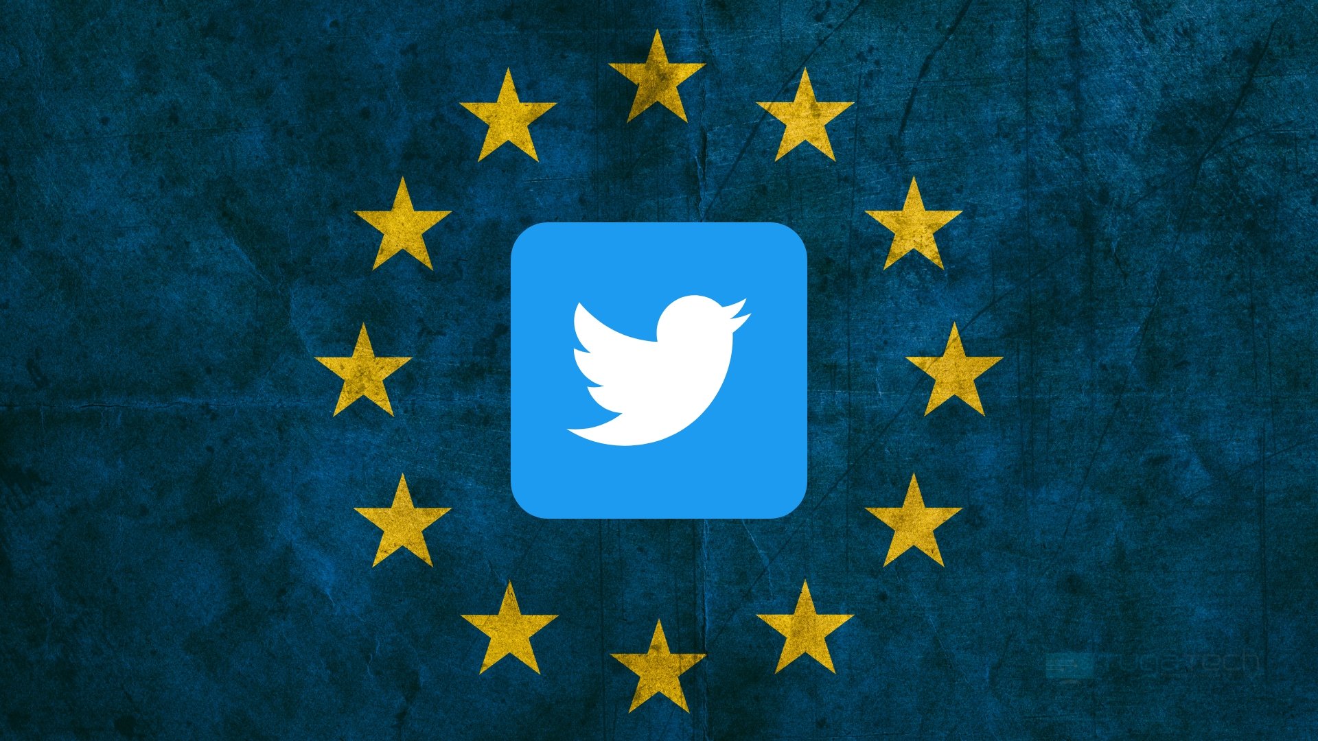 Twitter sobre bandeira da União Europeia
