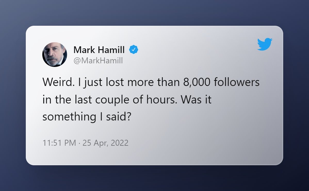 mensagem do ator mark hamill
