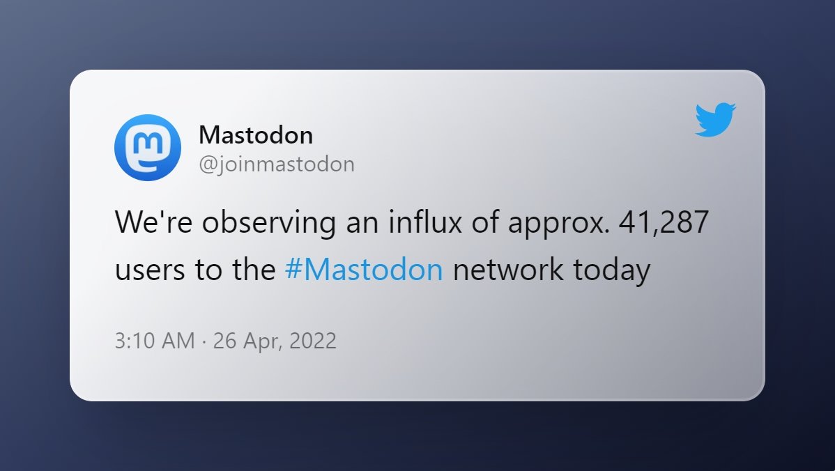 mensagem do fundador do mastodon