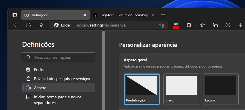 Novos efeitos do Edge no Windows 11