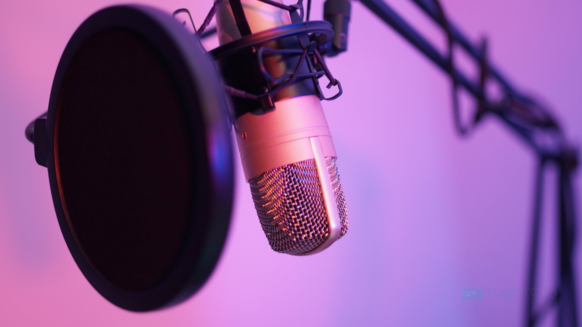 Microfone usado para podcasts